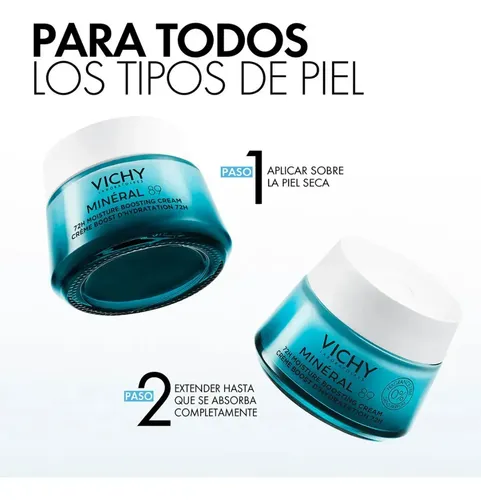 Vichy Minéral 89 Crema Facial Hidratante 72h Hialurónico Momento De Aplicación Día Tipo De Piel Acneica