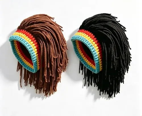 Peluca Rasta Hecha A Mano Bob Afro Hair Cap2026