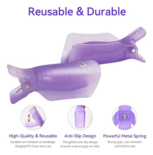 Kit De Clips Para Quitar Esmalte En Gel Makartt 20 Piezas