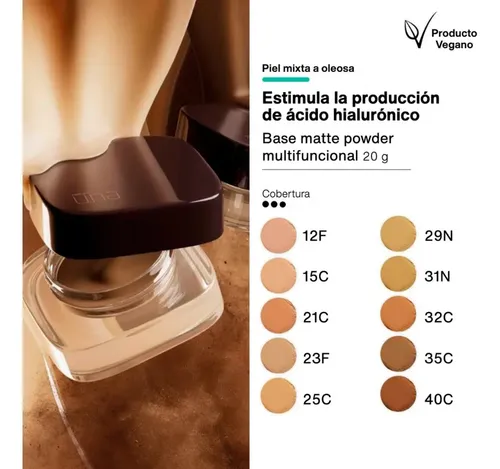 Base Matte Powder Una Tono 21c