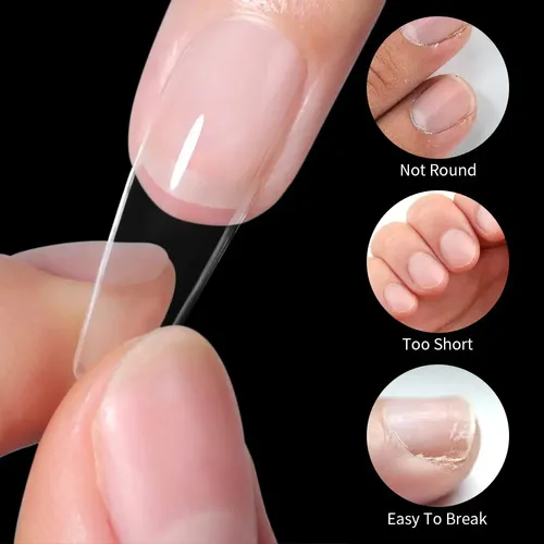 Uñas Postizas Naturales 100 Unidades Manicuria Manos Diseños