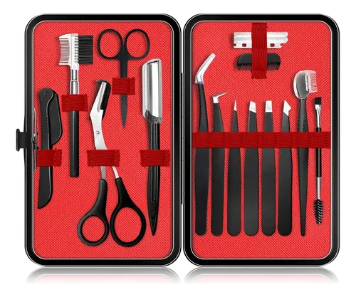 Kit Cejas 17 En 1 Profesional Con Tijera Y Pinceles