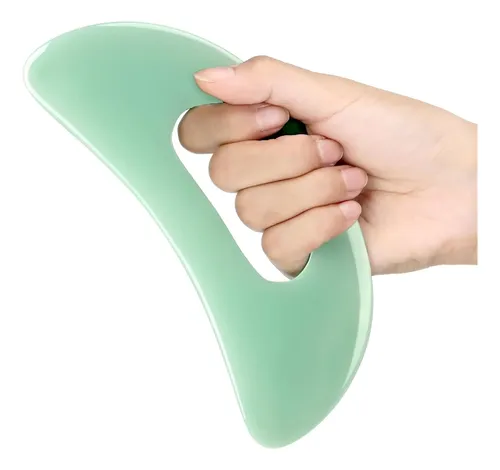 Herramienta Gua Sha Masaje Verde Claro Para Drenaje