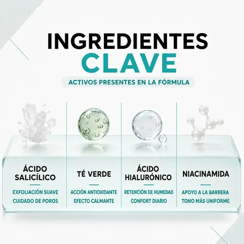 Crema Facial Mely Acne Care Ácido Salicílico Té Verde 50g Acneica Día/noche