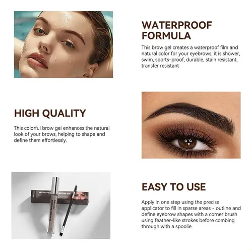Gel Para Cejas, Resistente Al Agua Y Manchas