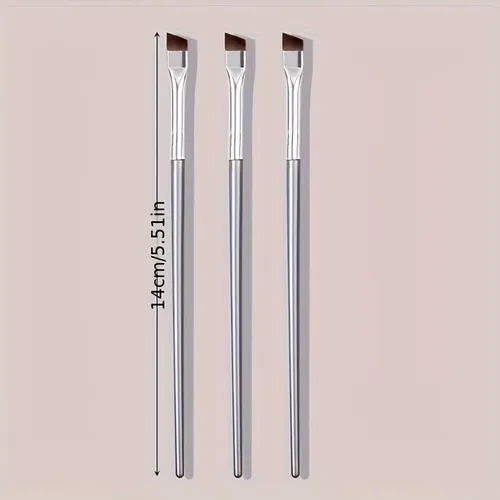 Pinceles Delineador Ultrafino X3 Maquillaje 3 Silver Ultra-fine Makeup Brushes