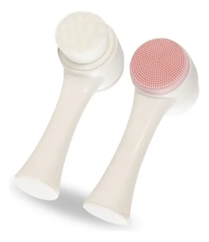 Cepillo Limpiador Facial Doble Cara De Silicona Manual