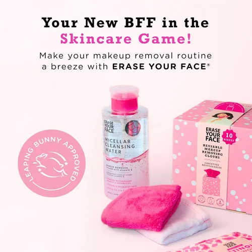 Desmaquillante Con Agua Micelar Erase Your Face, 16.9 Onzas