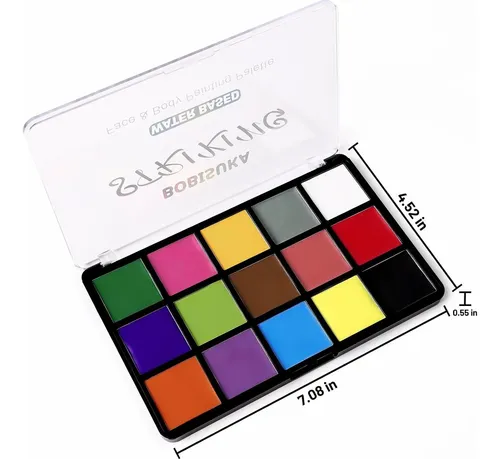 Paleta De Maquillaje Facial Y Corporal 15 Colores Bobisuka