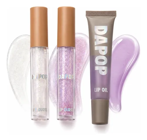 Set Combo X3 Tonos Brillo Labial Gloss Dapop Lip Oil