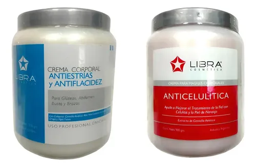 Crema Masajes Corporal Anticelulitis + Antiestrías 1k Libra Neutra