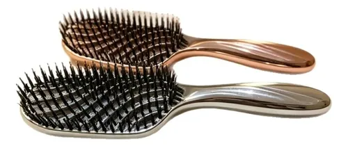 Cepillo Masajeador Cabello Oro Rosa Y Plateado