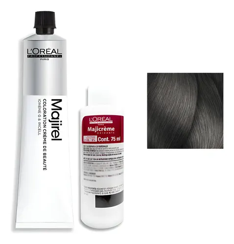 Tintura Majirel Loreal Coloracion Tono 7.11 + Oxidante 75ml Rubio Ceniza Profundo