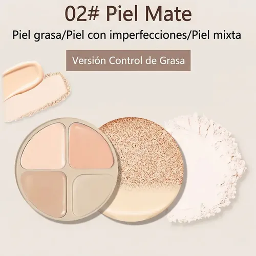 Base Polvo 3en1 Matificante Cobertura Uniforme Cushion
