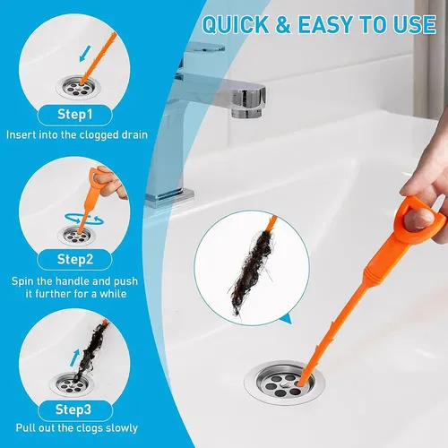 Kit De Limpieza Drain Snake, Herramienta De Depilación De 25