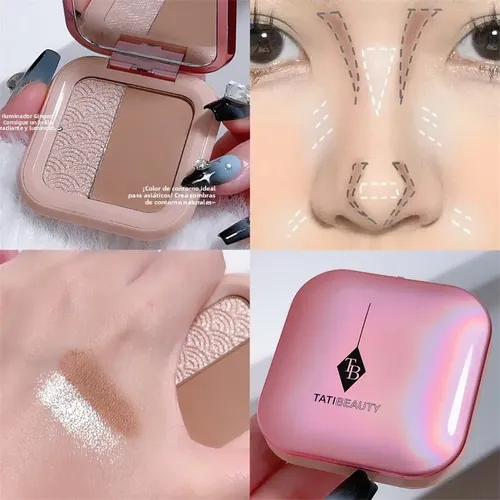Paleta De Contorno E Iluminador En Polvo Compacto 3d Profesi