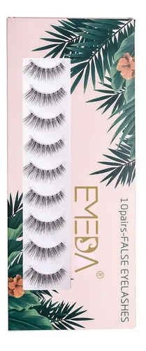 Pestañas Postizas Emeda Natural 3d Banda Ultra Fina 12mm