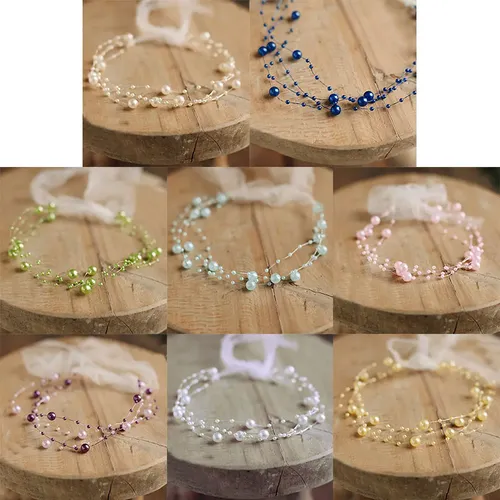 Accesorios Para Fotos Diadema De Perlas Para Niñas Pequeñas