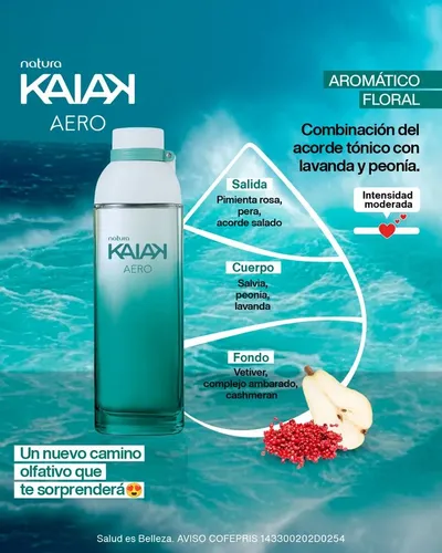 Kit Perfumes Natura Femenino X3: Kaiak Vital X2 Y Kaiak Aero