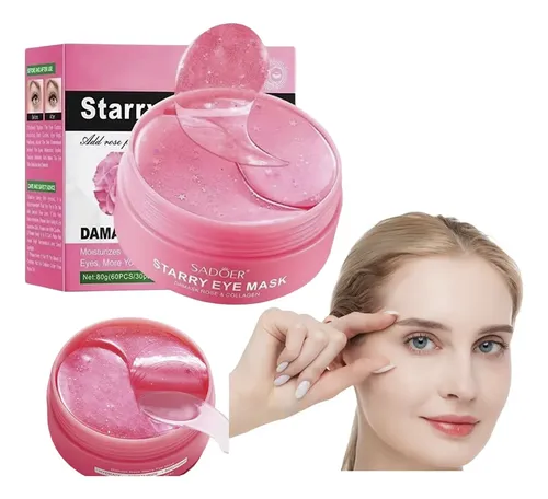 Parches Antiojeras Hidrogel Rosas Damasco 30 Pares Colágeno