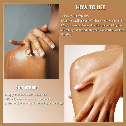 Aceite Corporal Con Brillo Spf 45 X50ml Amber