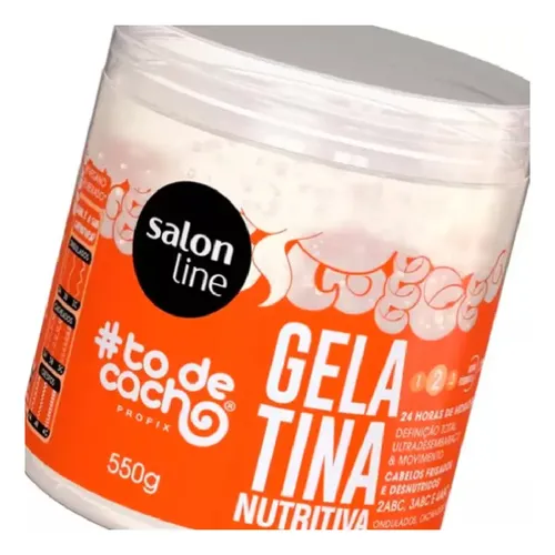 Salon Line To De Cacho Gelatina Nutritiva Anti Frizz 550gr