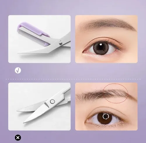 Kit X3 Cejas Perfilador Tijera Pinzas + Estuche / Facial