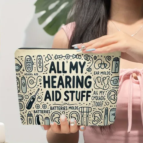 Bolsa De Maquillaje De Lino Para Audífonos, Portátil, Almace