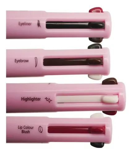 Lápiz De Maquillaje 4en1 Delineador Rubor Labial Iluminador