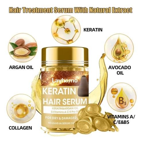 Sérum De Tratamiento Capilar Layhomo Keratin Con Aceite De A