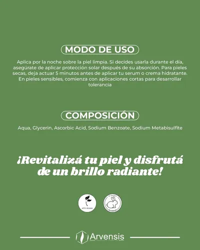 Serum Vitamina C Revitalizante Y Luminosidad 15ml Arvensis
