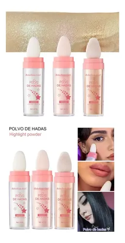 Polvo Iluminador Facial Y Corporal Con Aplicador De Esponja