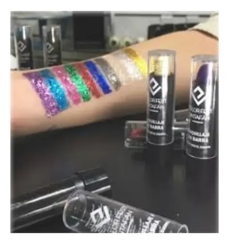 5 Labiales Metalizado Glitter Pintafan
