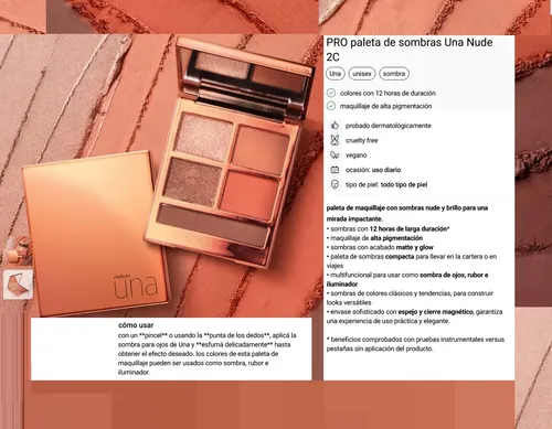 Pro Paleta De Sombras 7g Una Natura Vegano