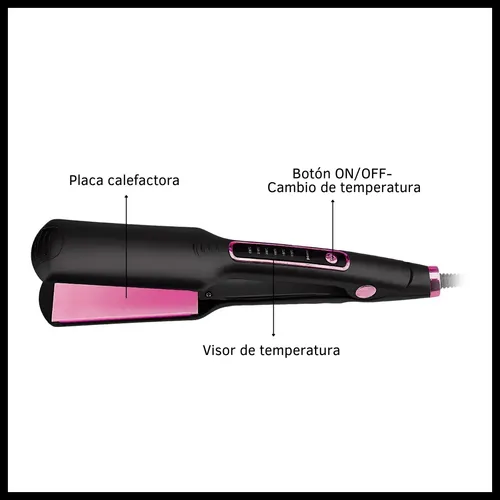 Planchita De Pelo Cabello Pantalla Digital Temp Ajusta