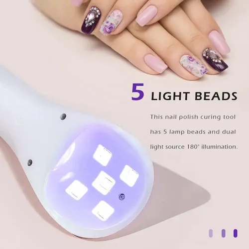 Lámpara Uv Led Mini Portátil Smallshs Para Uñas De Gel
