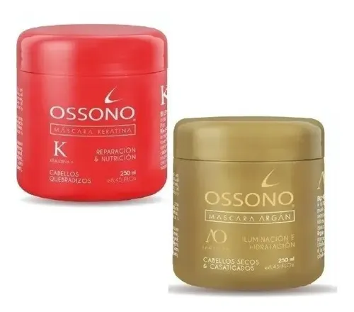 Mascara Keratina Argan Matizadora Ossono 250ml X3 Combo