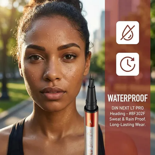 Lápiz De Cejas Dual Ultra Preciso Yanqina 5 Tonos