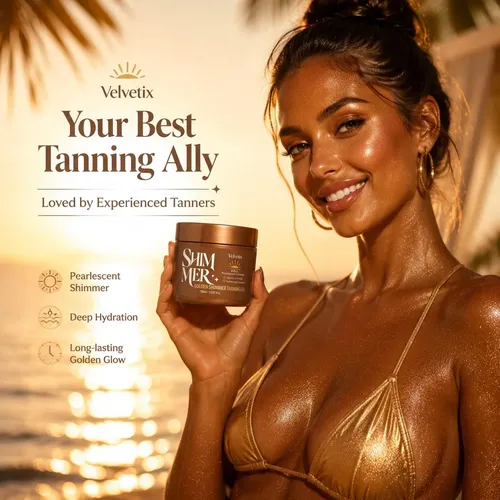 Autobronceador Velvetix Gel Brillo Dorado 150ml
