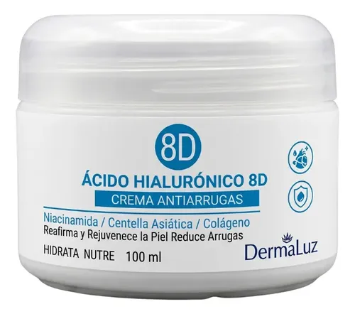 Crema Antiarrugas Acido Hialuronico 8d Dermaluz 100ml