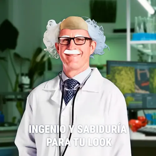 Peluca Pelo Albert Einstein Cientifico Cotillon Disfraz