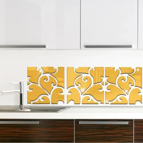Adhesivo Acrílico Para Pared Con Espejo 3d, 32 Unidades, Dec