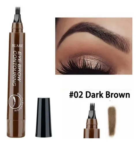 Lápiz De Cejas Para Microblading Larga Duración Marron Oscur