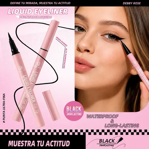Debby Rose Liquid Eyeliner Impermeable Delineador Felt Tip