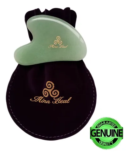 Rodillo Facial Jade Verde Masajeador Drenaje Linfático