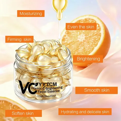 Yytcm Sérum Facial Vitamina C 0.5g X 40 Cápsulas Todo Tipo De Piel Día/noche