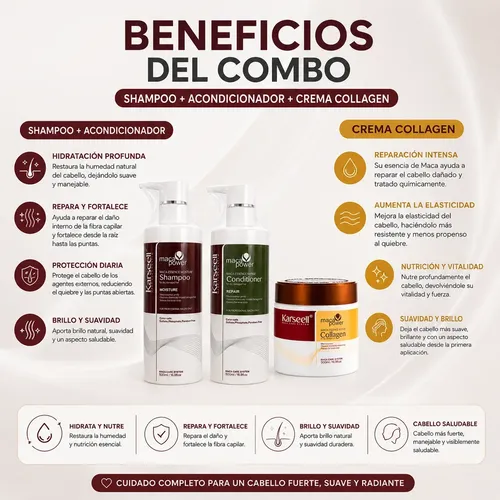 Combo Karseell Maca Power Set Cabello Dañado + Mascarilla