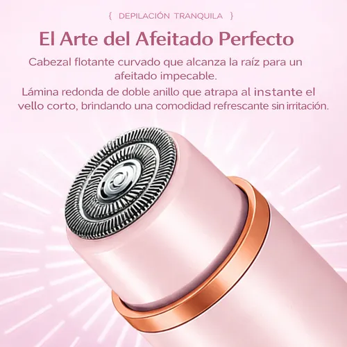 Doble Cabezal Afeitadora Mujer Sin Dolor Depiladora Eléctri