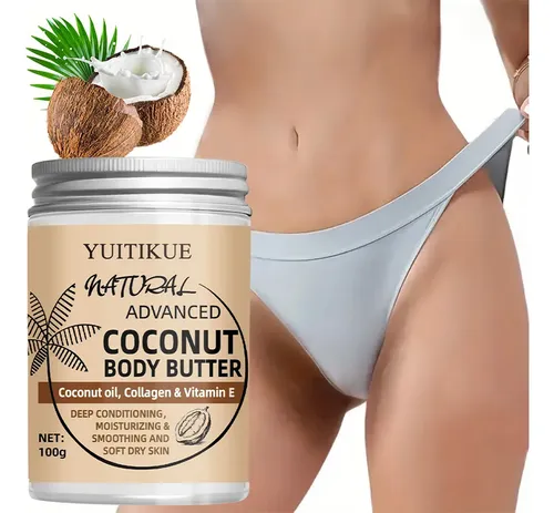 Crema Corporal De Coco Natural Con Aceite Y Colágeno Deep Moist C