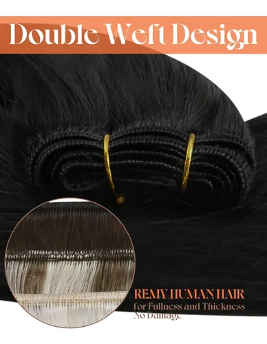 Extensiones De Cabello Cosidas Sunny Hair 22 Pulgadas Negro